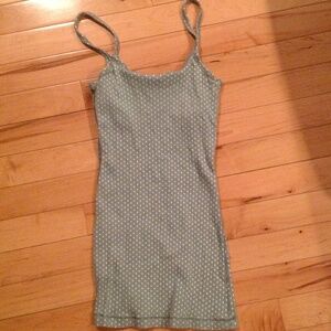 Mossimo green/white polka dot bra tank top